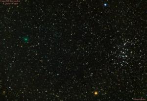 Comet 62P/Tsuchinshan and Beehive Cluster