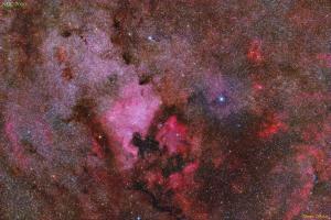 North America and Pelican Nebulae