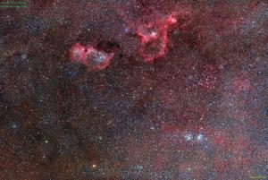 Soul and Heart Nebulae